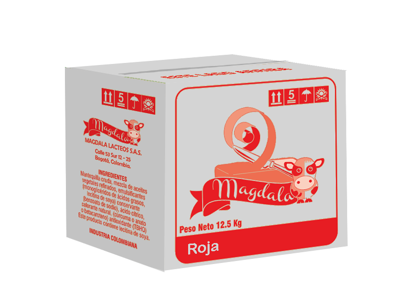 Caja de mantequilla Roja 80% grasa